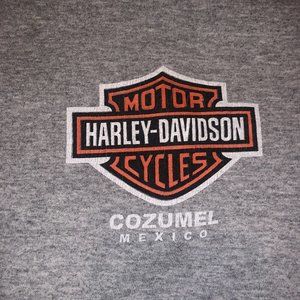Harley Davidson Cycles Men's Grey Graphic XL T-shirt from Cozumel Island Mexico